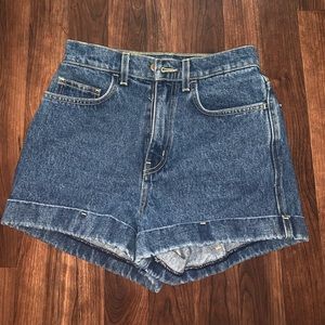 American Apparel Denim High Waist Shorts
